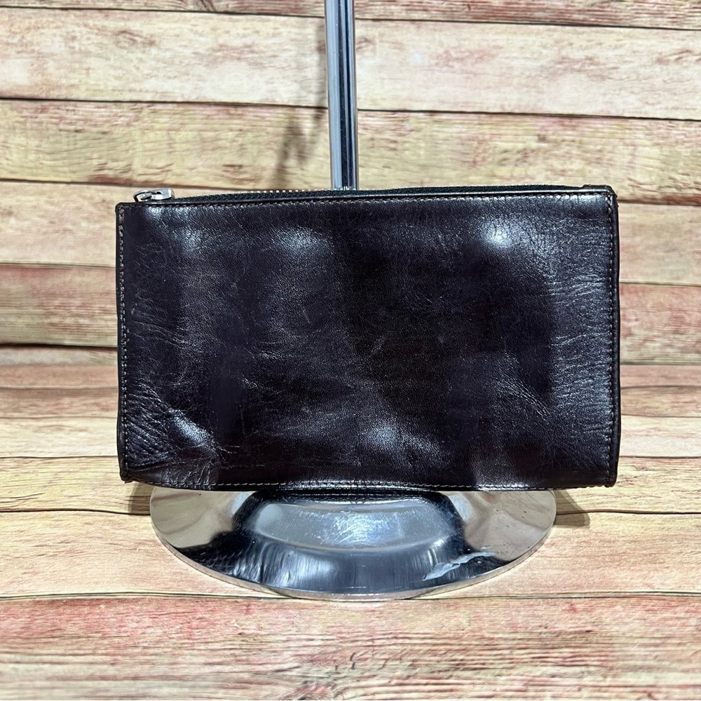Latico Dark Brown Leather Wristlet